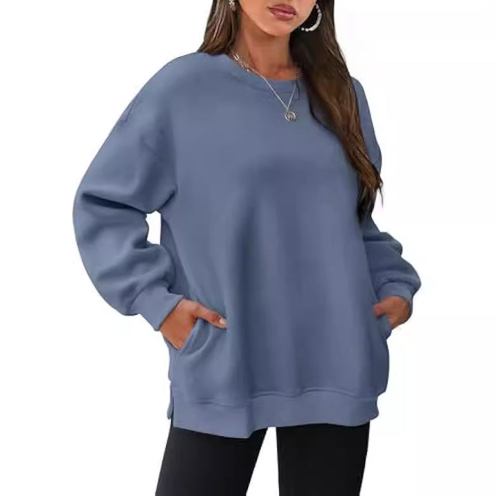 Dame Oversize Sweatshirt med høj krave Stilla