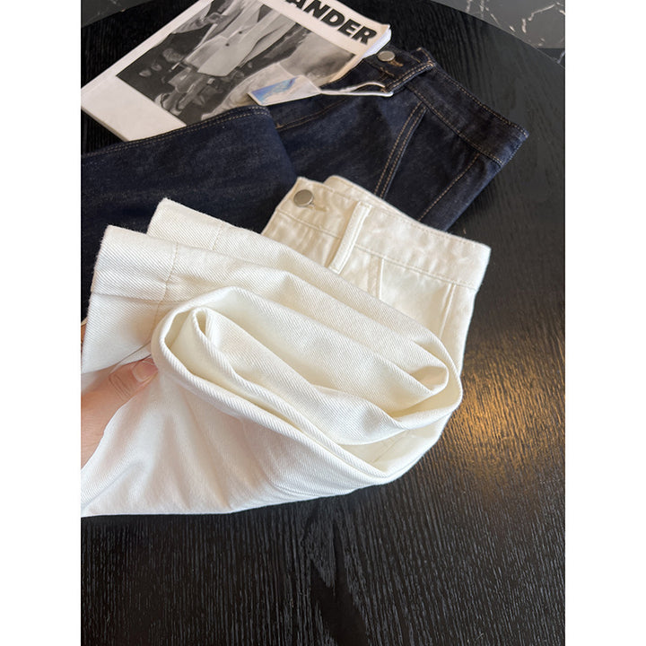Femme Klassisk A-linje Denim Nederdel Stilla