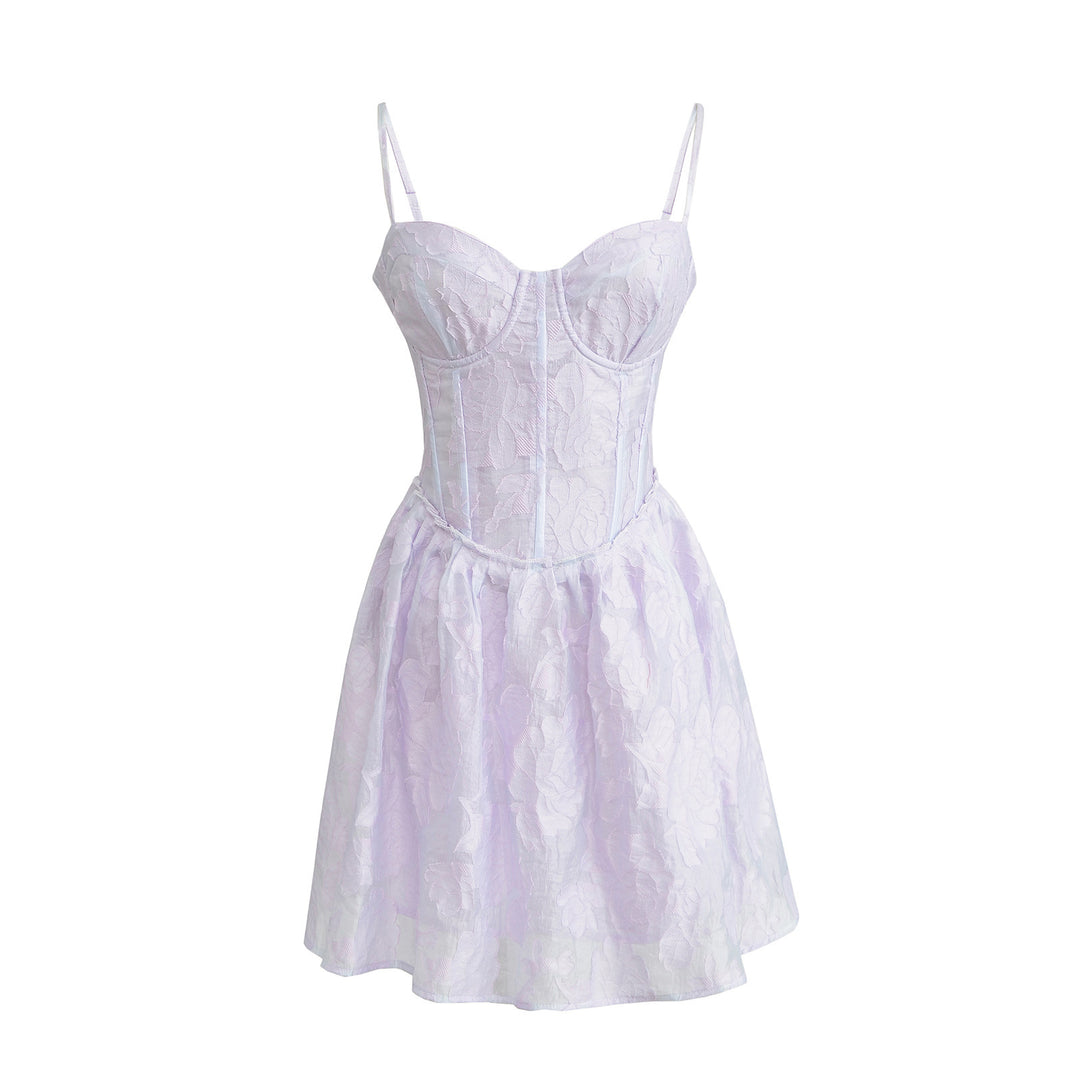 Femme Floral Spids A-line Kjole Stilla