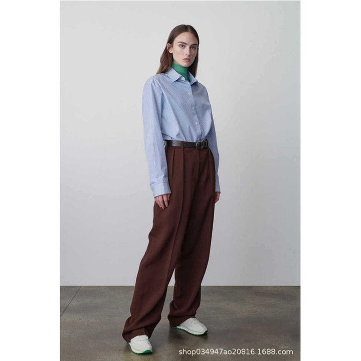 Kvindernes stribede bluse i moderne oversized snit Stilla
