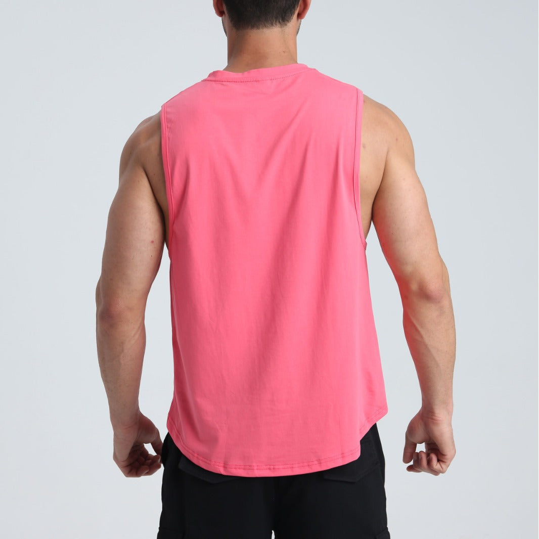 Herren ærmeløs fitness T-shirt lavet af åndbart materiale Stilla