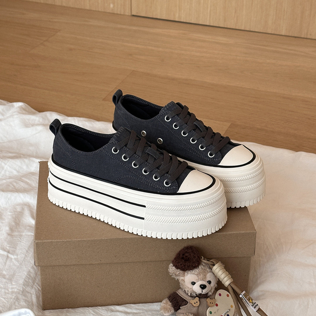 Femme Platform Fritid Sneakers Stilla