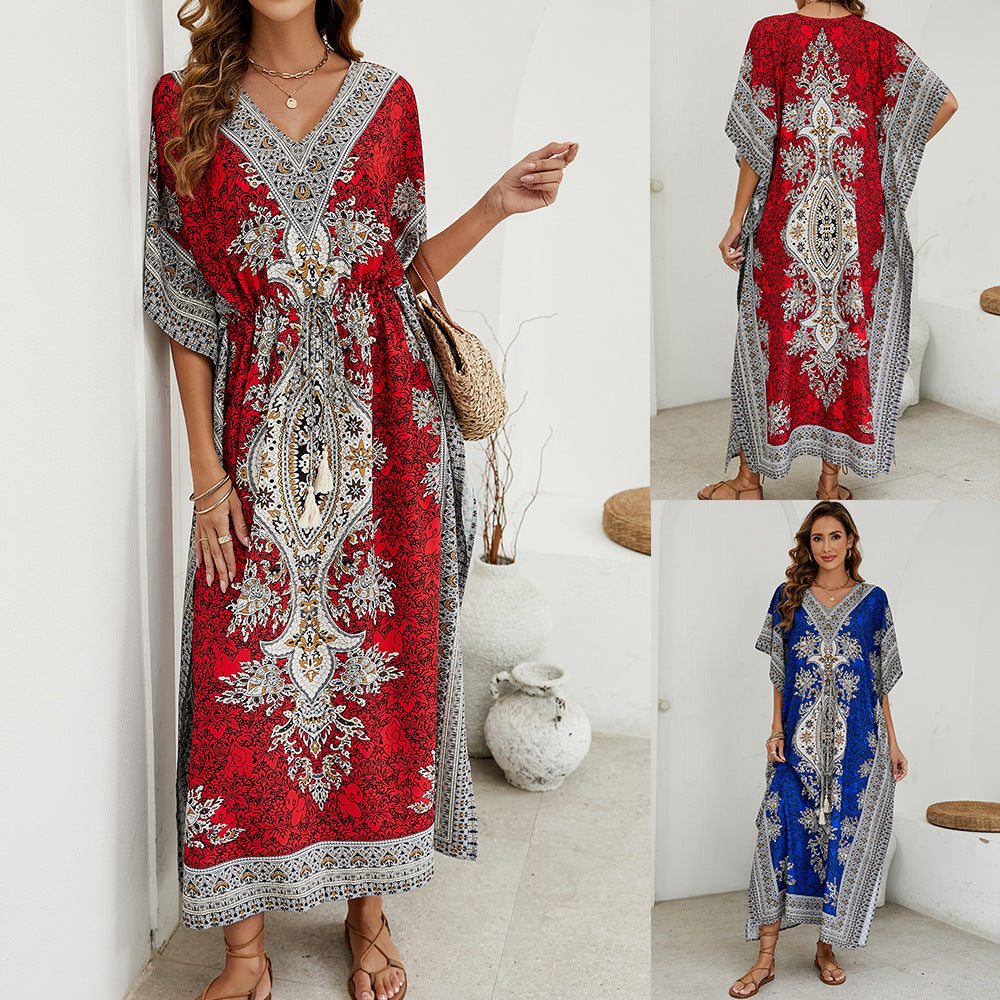 Femme Elegant Boheme Maxi Kaftan Kjole Stilla