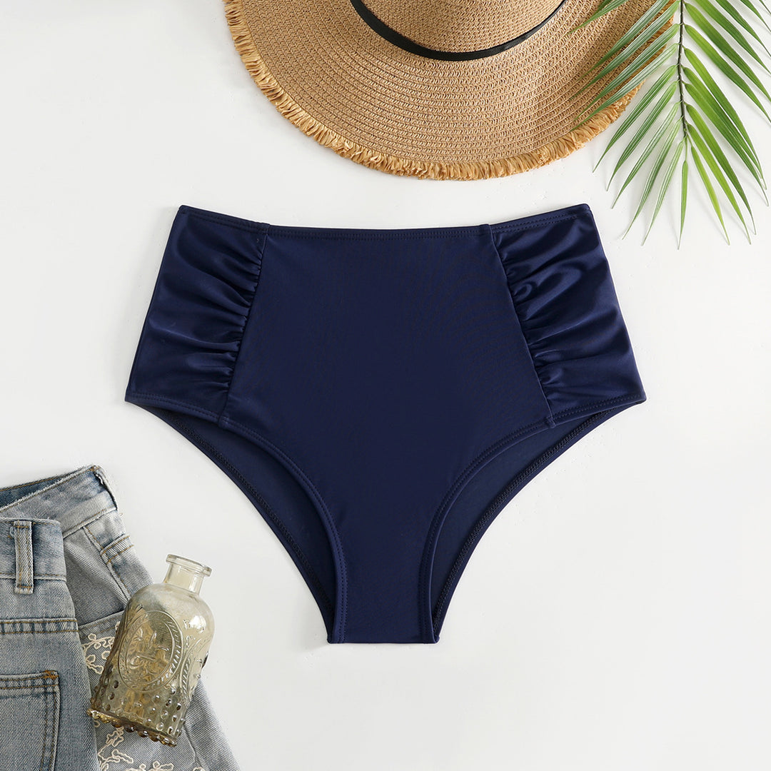 Dame Højskårede bikini-bukser med flæsedetaljer Skovae