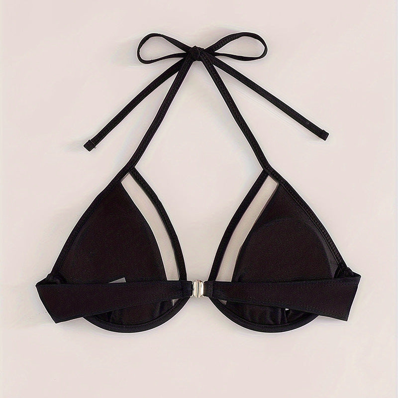 Dame Bikinioverdel med transparente indsatser Stilla