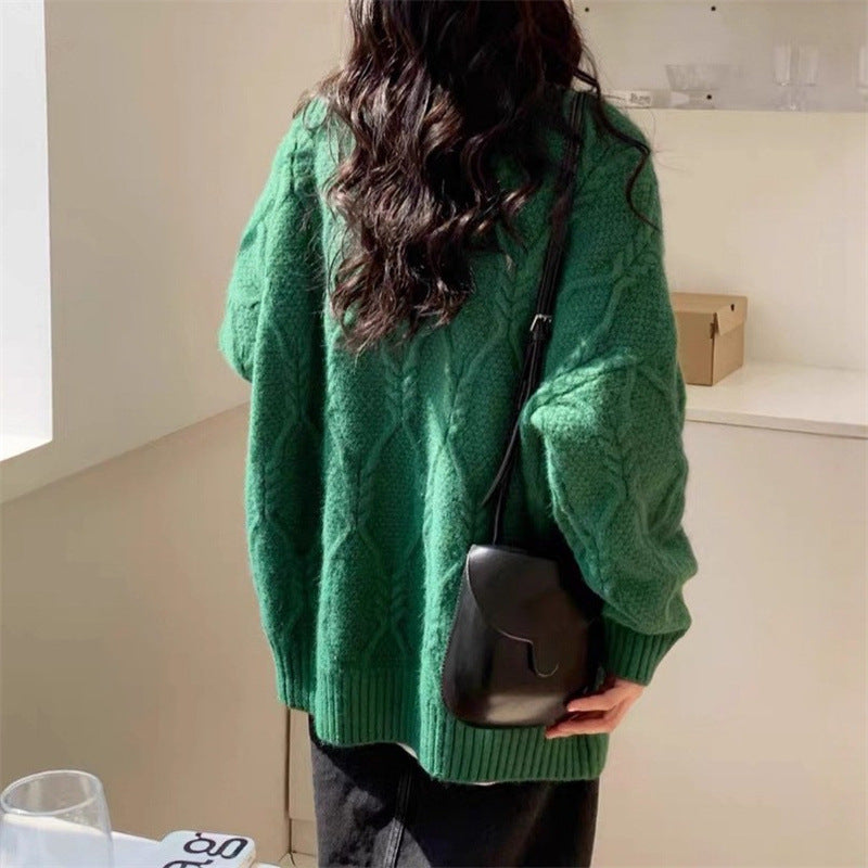 Kvinder strikket sweater med kabeldesign og afslappet pasform Stilla