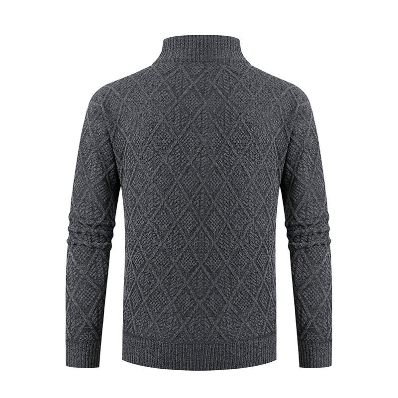 Herrer struktureret strik Zip-Up sweatshirt Stilla