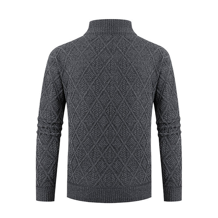 Herrer struktureret strik Zip-Up sweatshirt Stilla