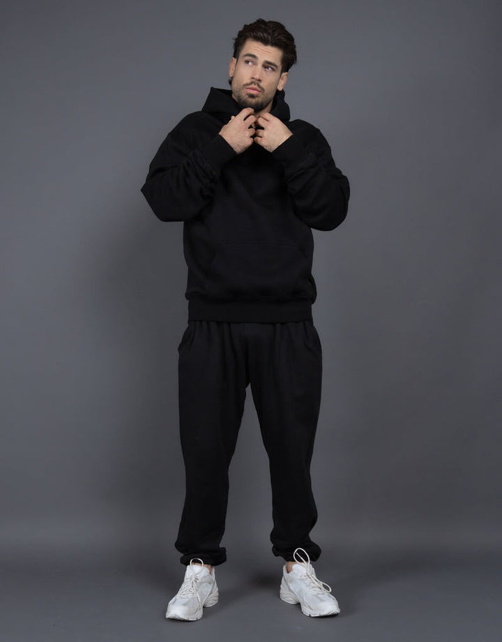Herrer Behagelig bomulds-sweatsuit med praktiske lommer og elastisk talje Stilla