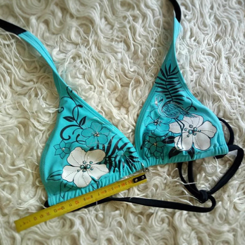 Dame-bikini-sæt med blomsterdesign og justerbare stropper Skovae
