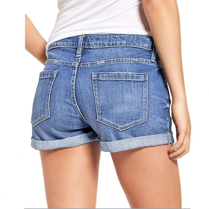 Dame Ripped Jeans-Shorts Stilla