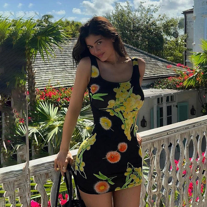Dame Blomster Print Mini Kjole Stilla 1751522751
