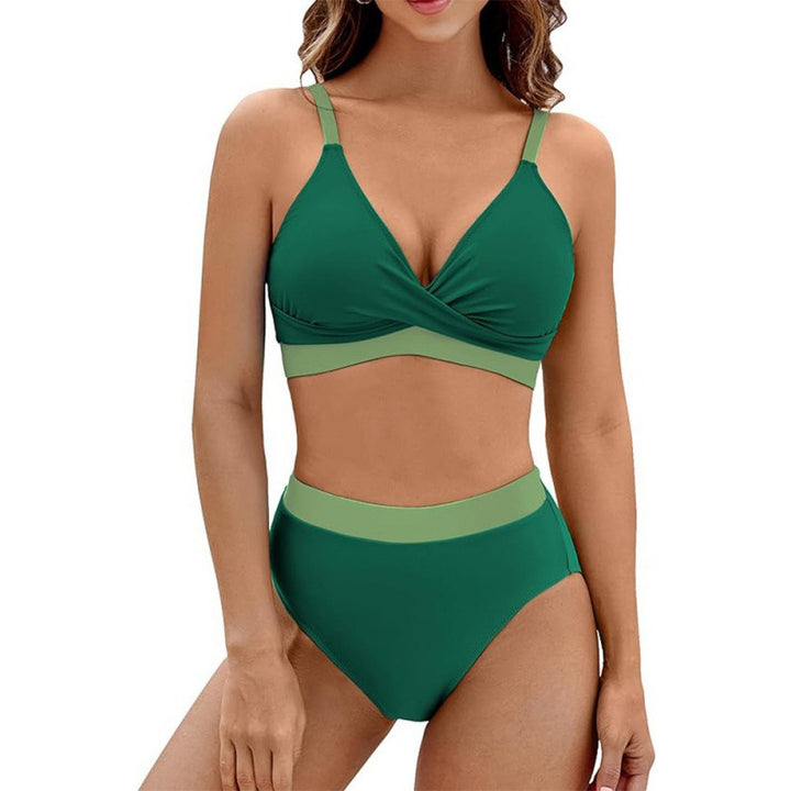 Dame Højskåret Bikini med Vævning-Design Stilla