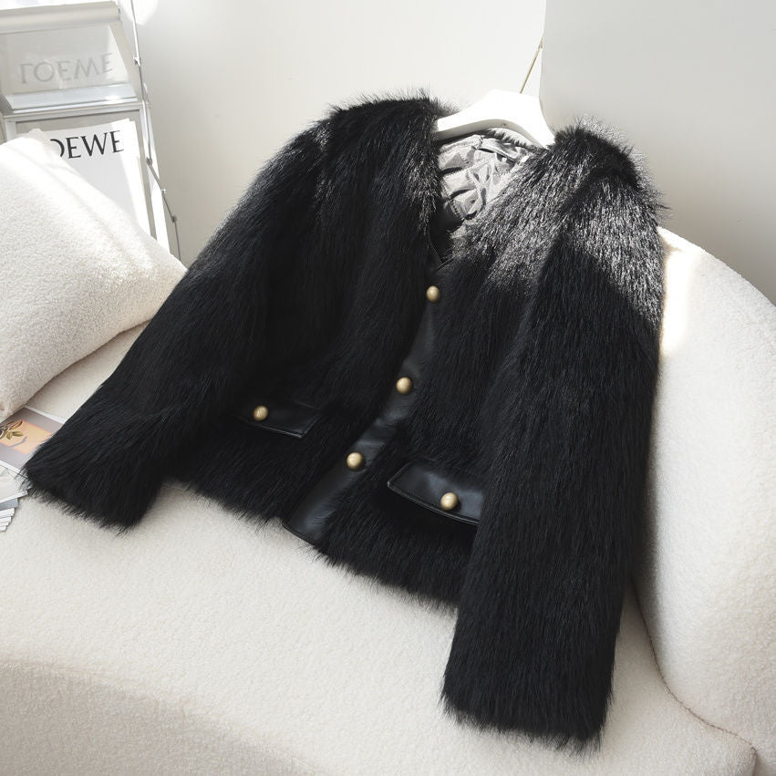 Kvindernes Fuzzy Fur Jakke Stilla