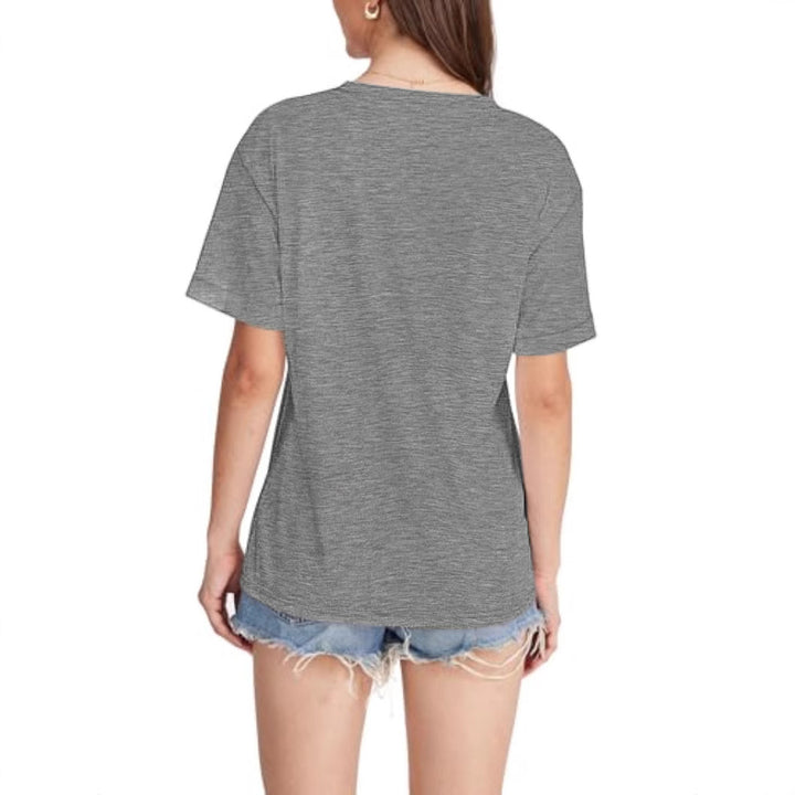 Dame V-hals T-shirt med brystlomme Stilla