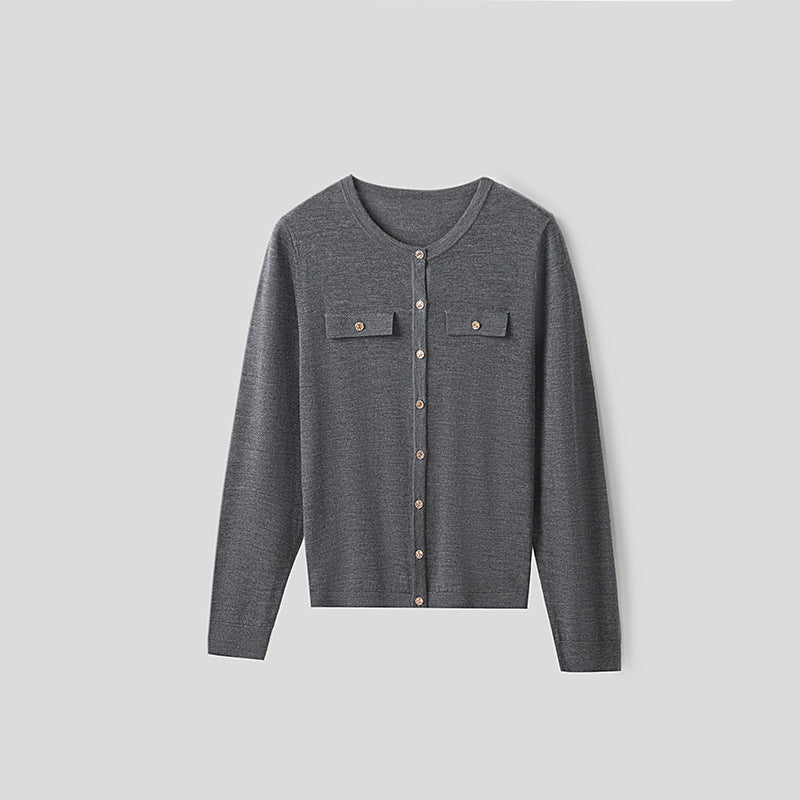Dame Klassisk Knap-Front Cardigan Stilla
