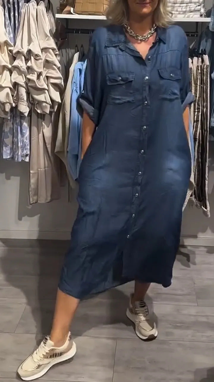 Fru Denim Skjortekjole Stilla