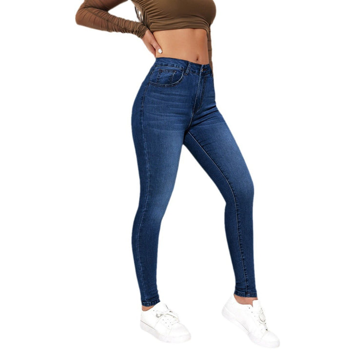 Dame Højskåret Denim-Bukser Stilla
