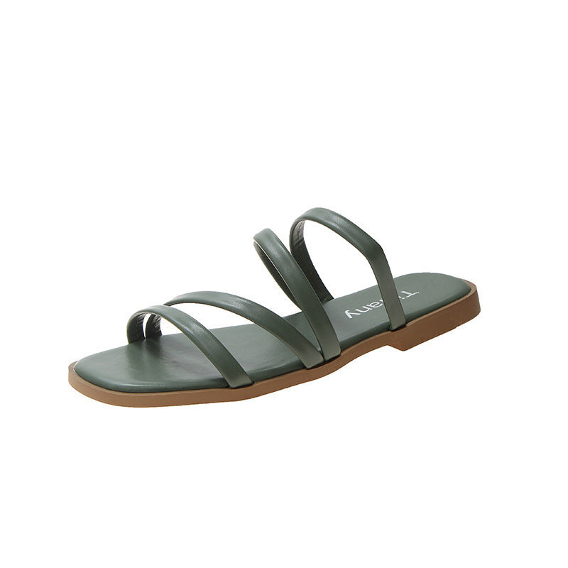 Dame Riemchen-sandaler med komfortabel sål og elegant kryds-design Stilla