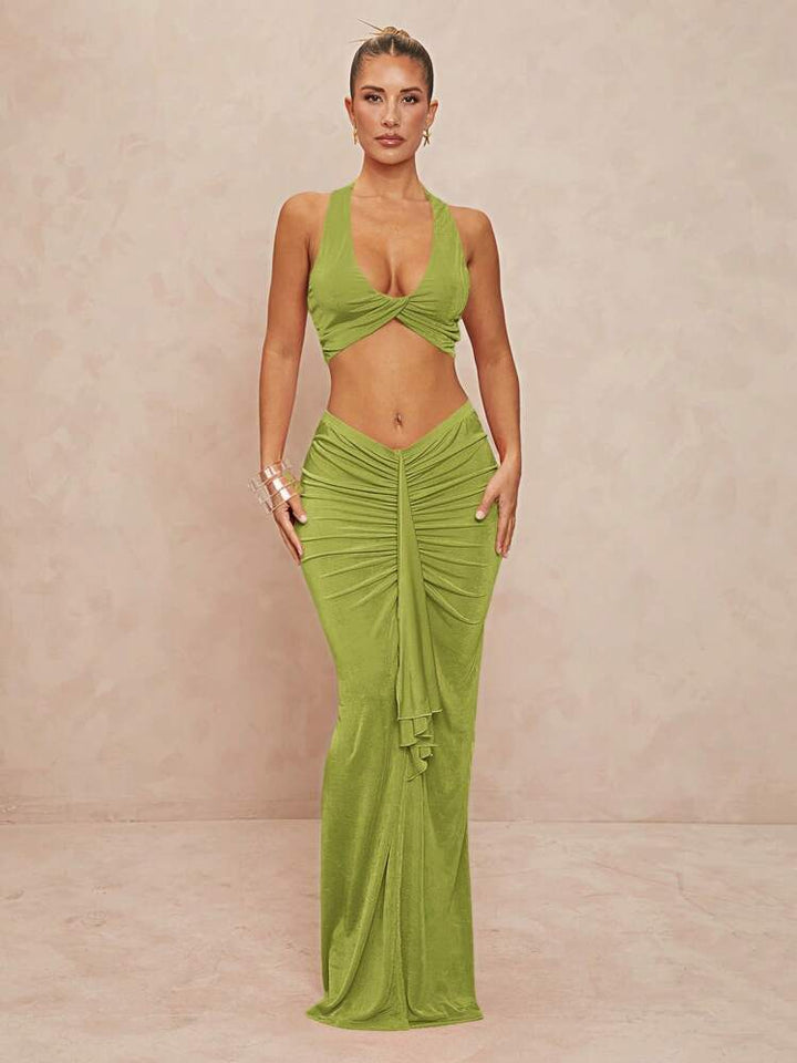 Dame elegant bodysuit med kryds-bæringsmulighed og sidelæns snit Skovae