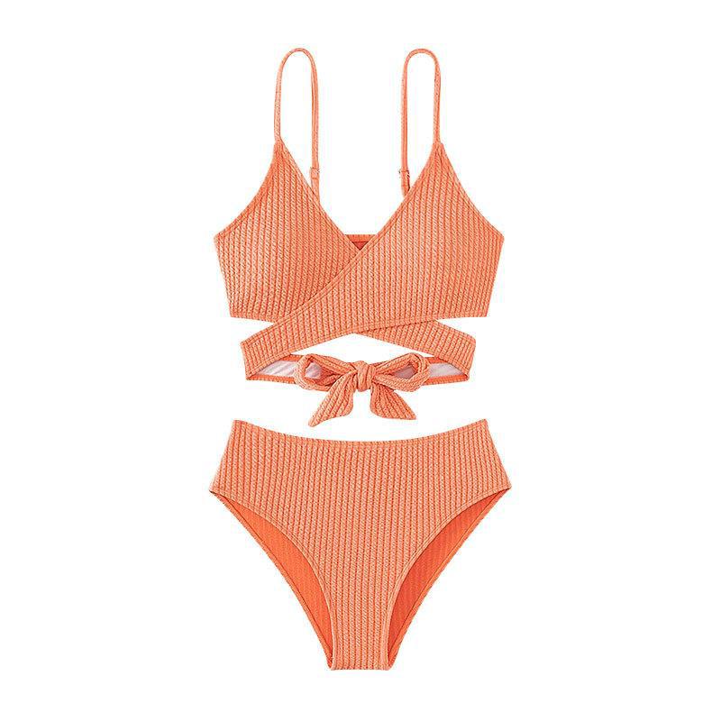 Dame Bikini-sæt med moderne indpakningsdesign og høj talje Stilla