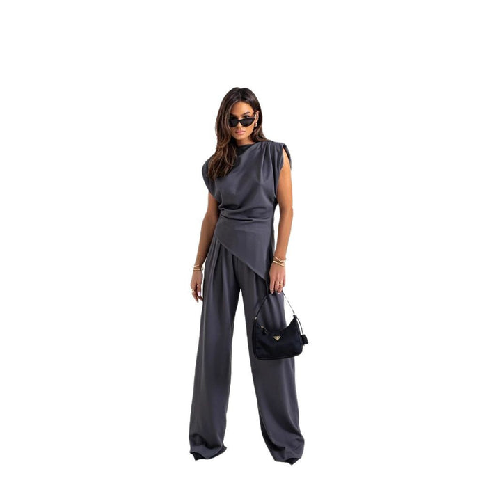 Dame Elegant Jumpsuit i Drapé-stil Stilla