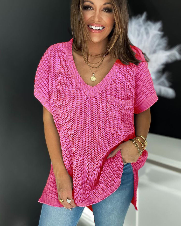 Dame Oversized Strikpullover Stilla
