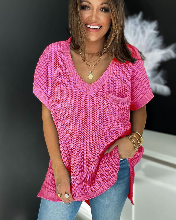 Dame Oversized Strikpullover Stilla
