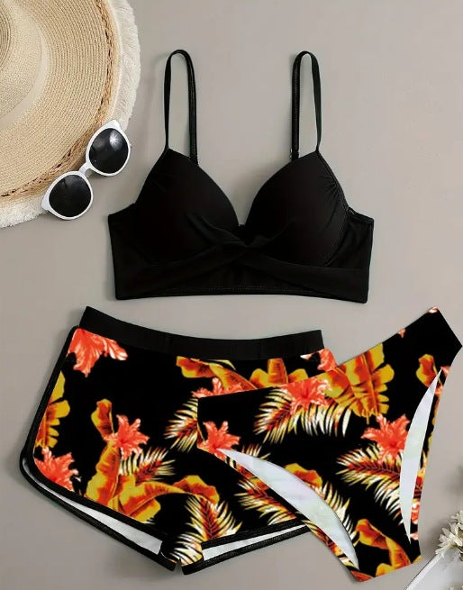 Dame Bikini-sæt med en stilfuld top og afslappede shorts Stilla