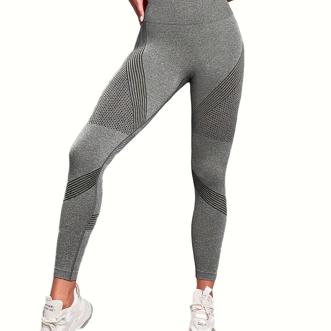 Dame Sport-Leggings med høj talje og åndbart design Skovae