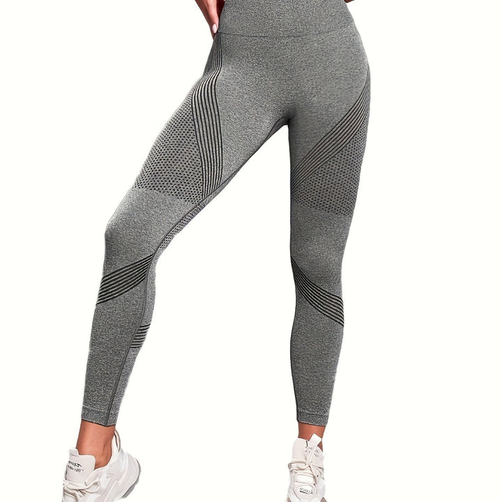 Dame Sport-Leggings med høj talje og åndbart design Skovae