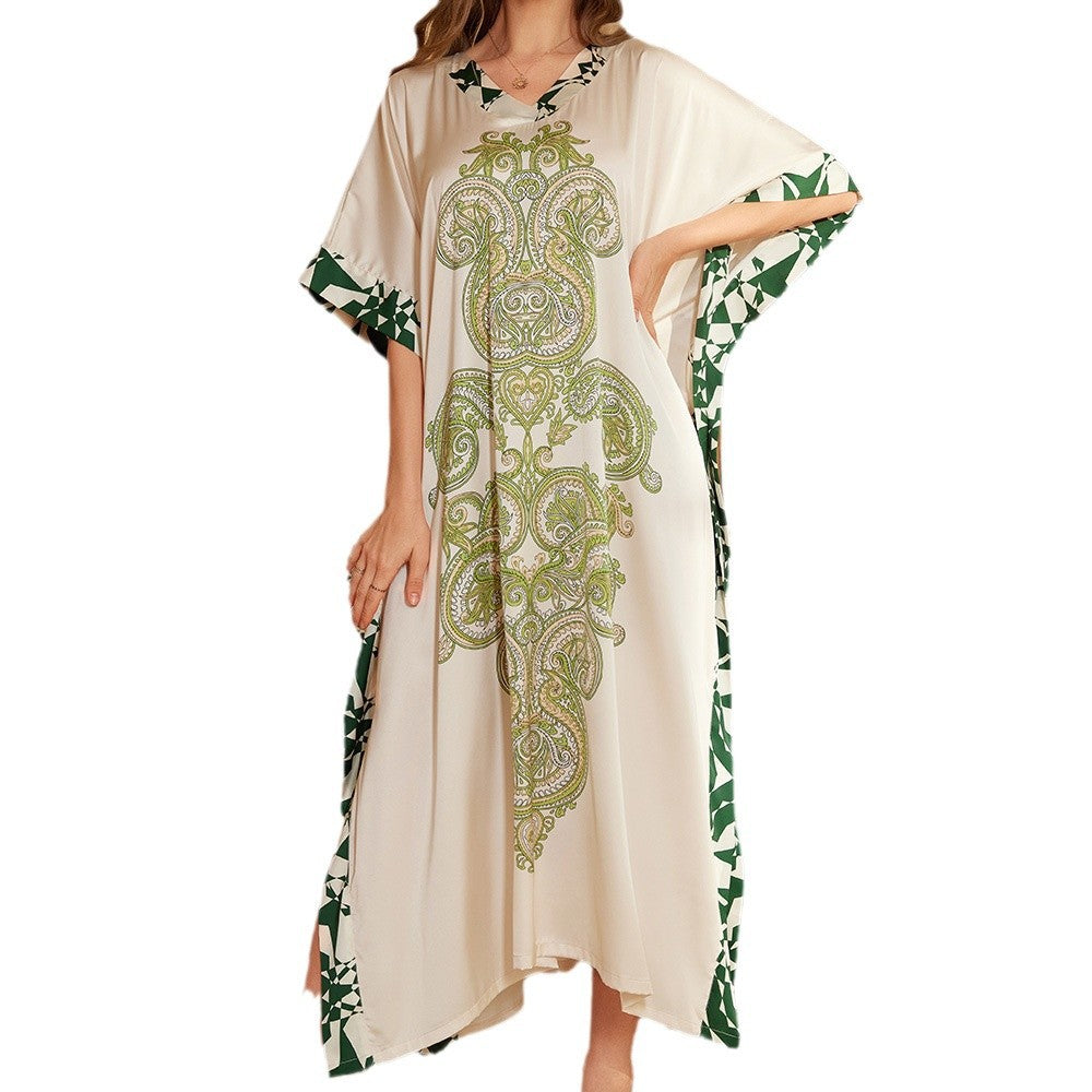 Dame Kimono-robe med floralt design og luksuriøs forarbejdning Stilla