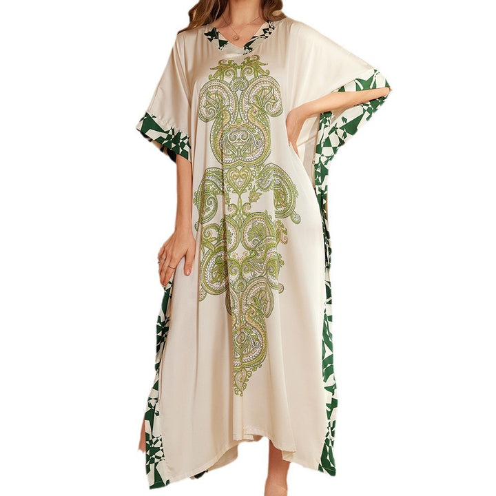Dame Kimono-robe med floralt design og luksuriøs forarbejdning Stilla