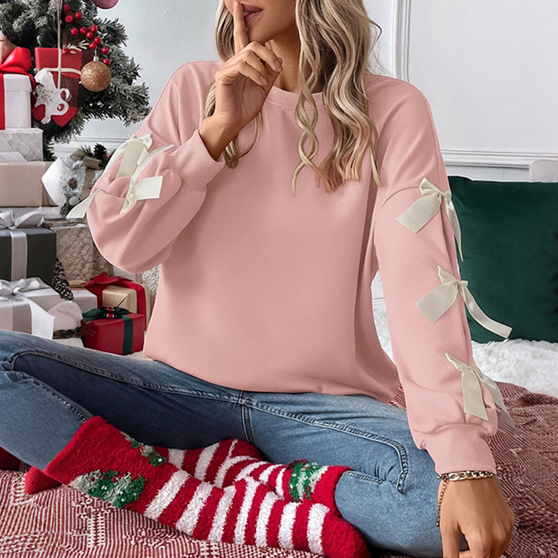Kvinders oversized sweater med legende sløjfedetaljer Stilla