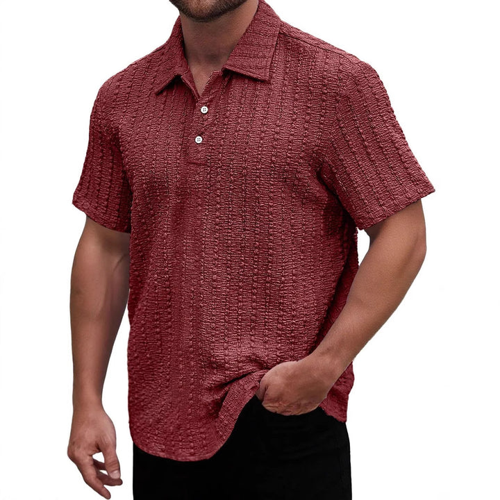 Herrer Struktur Kortærmet Poloshirt Stilla