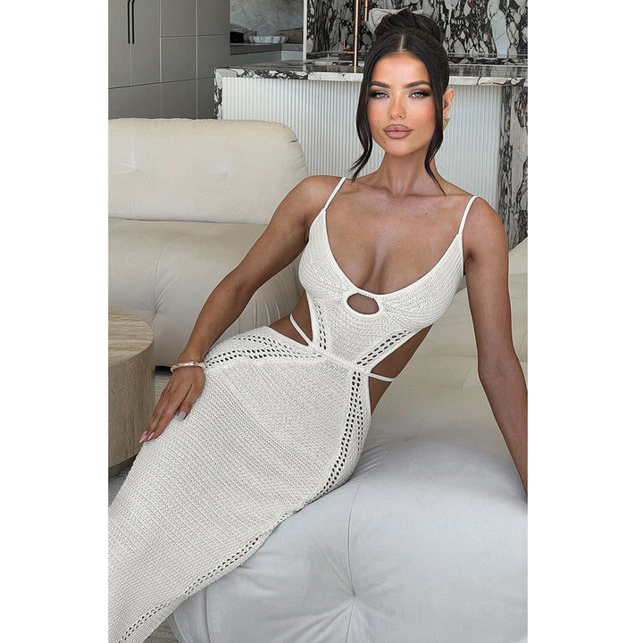 Dame Maxikjole med raffineret Cut-Out design Stilla