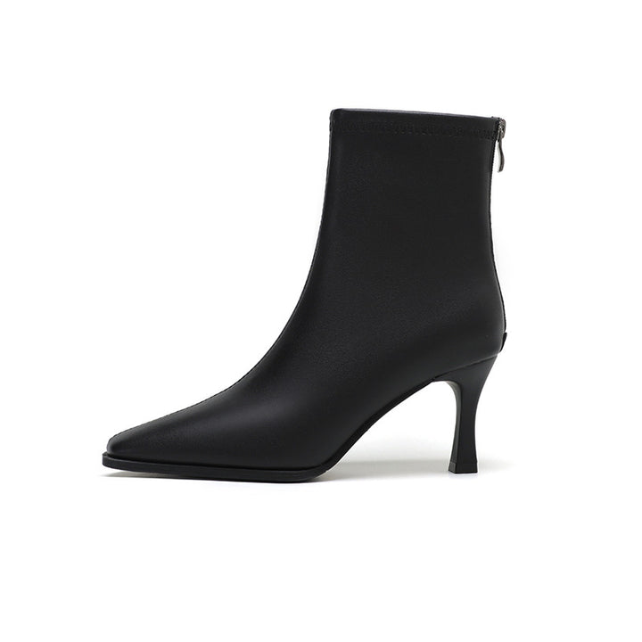 Femme Spids-Tå High-Heel Støvletter med Lynlås Stilla