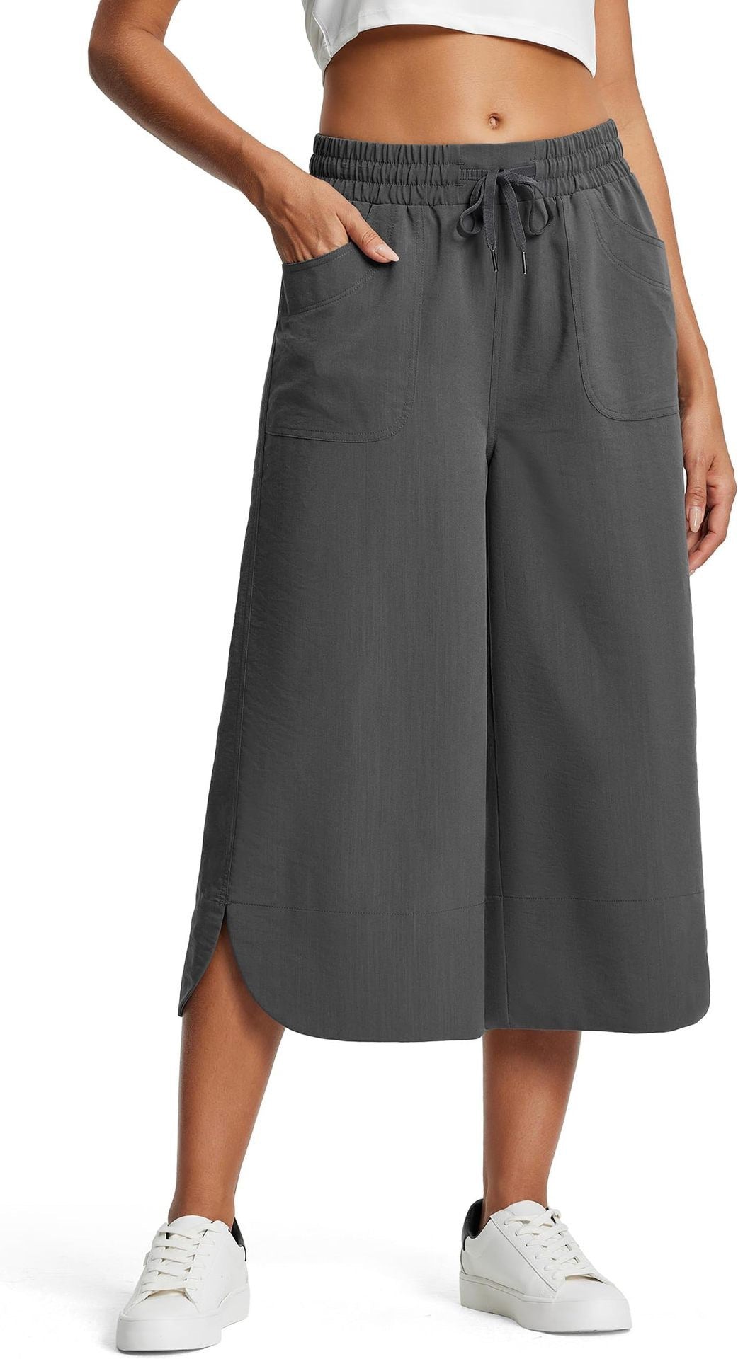 Damer casual culotte med elastisk talje og praktiske sidelommer Stiila