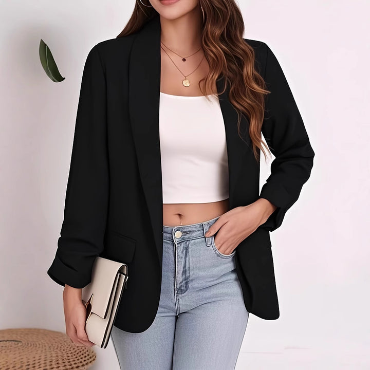 Damer Elegant Blazer med afslappet snit og praktiske lommer Stilla