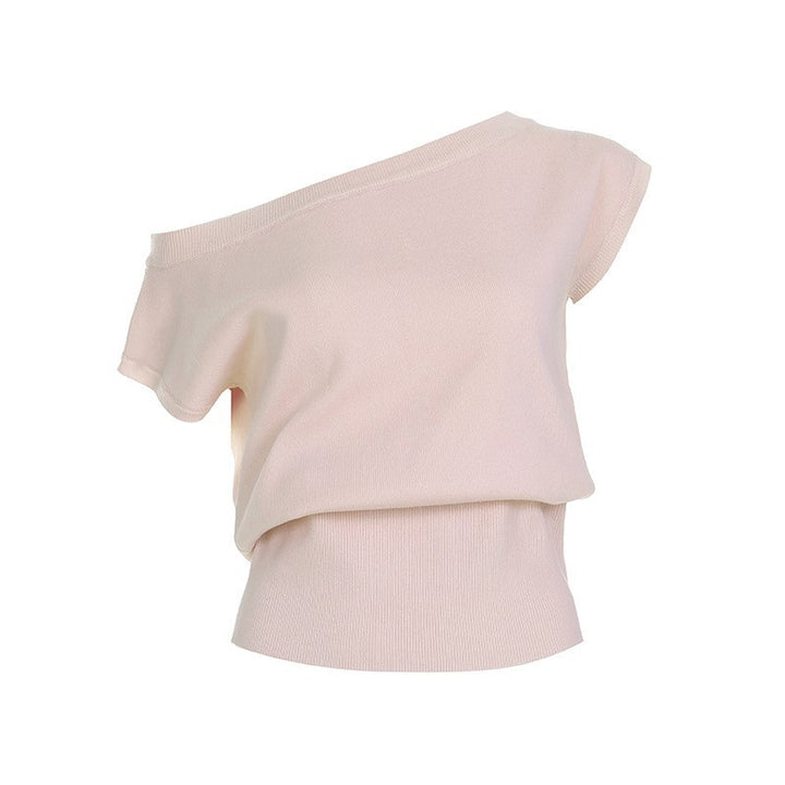 Dame moderigtigt one-shoulder top lavet af blødt flydende materiale Skovae