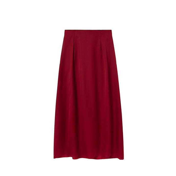 Dame Satin Maxi Nederdel Stilla