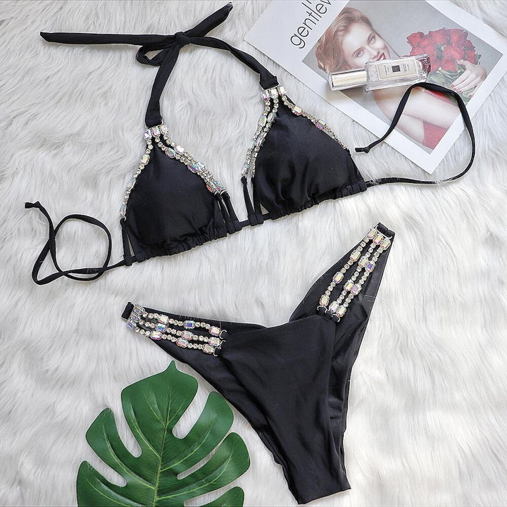 Dame-bikini-sæt med strass-dekoration Stilla