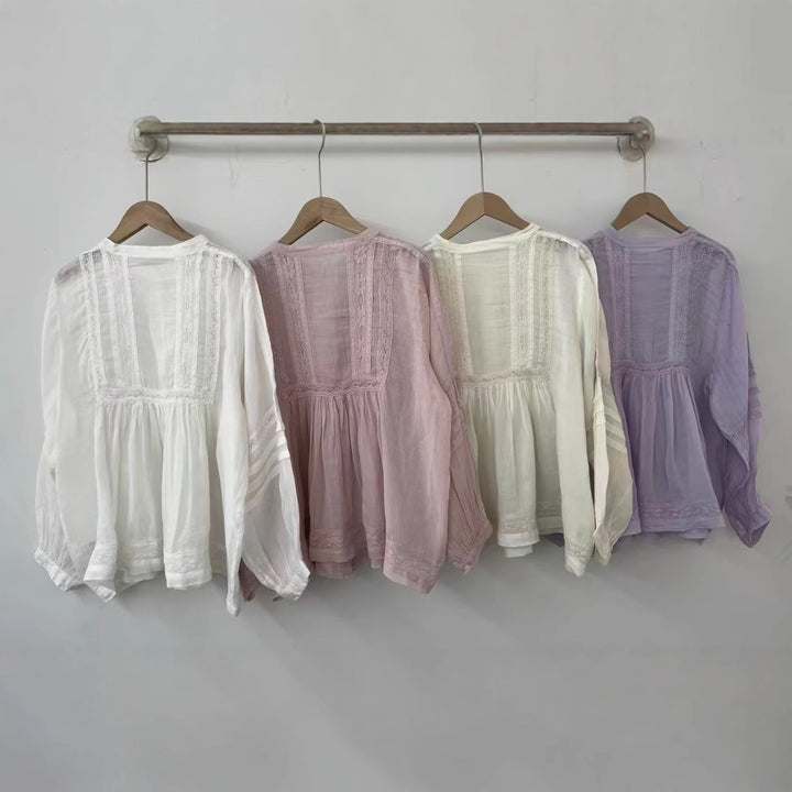 Femme Elegante Broderet Bluse Stilla