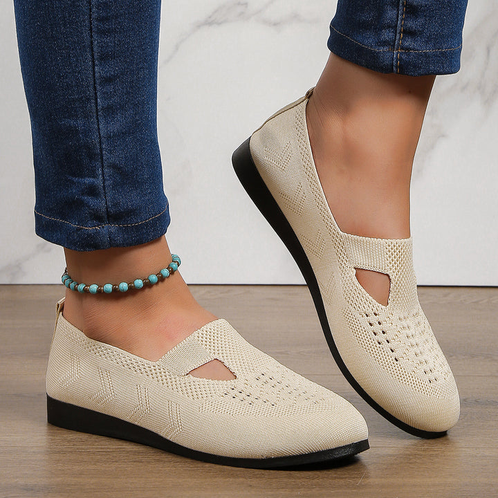 Dame åndbare Slip-On sko med elastisk overdel og skridsikker sål Stilla