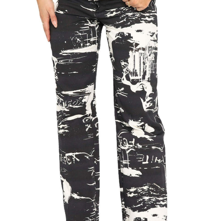 Dame casual Cargo-bukser med frisk botanisk print Skovae