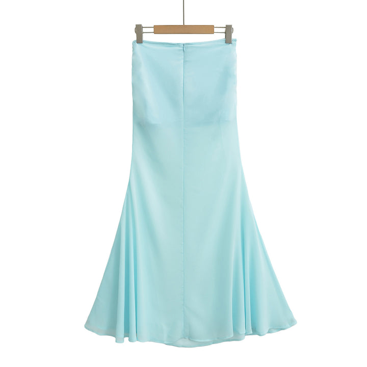 Dame Elegant Maxi-nederdel med flydende snit og sart tekstur Stilla