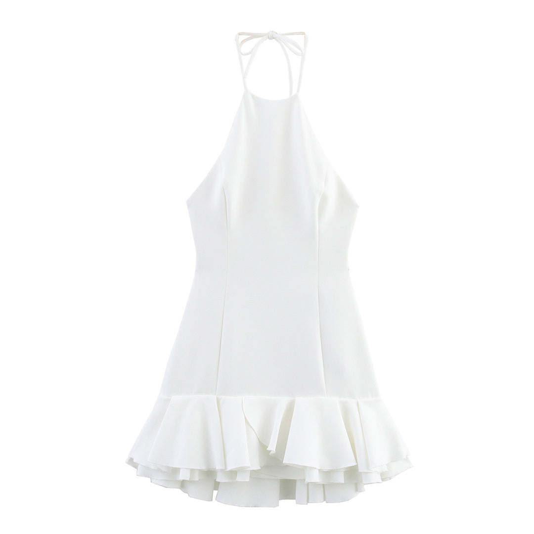 Femme Halterneck Rynket Mini Kjole Stilla 1750153816
