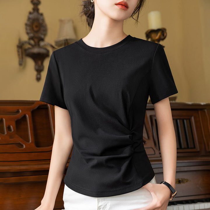 Dame Figurtilpasset T-shirt med sidelommet Stilla