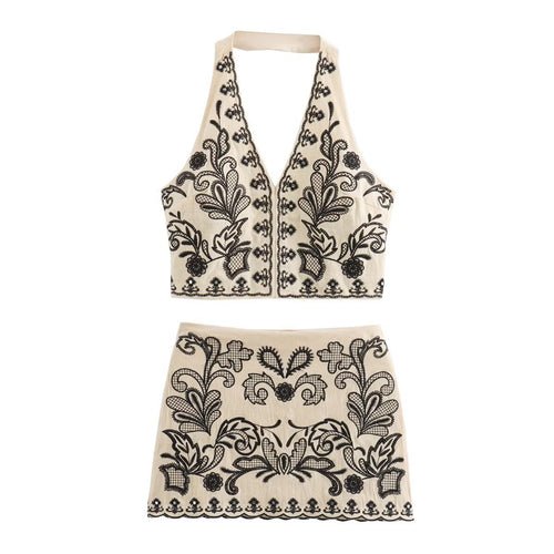 Femme Bestikset Halterneck Crop Top Stilla