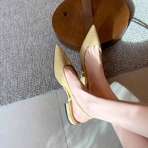 Dame spidse slingback ballerinaer med justerbar rem Stilla
